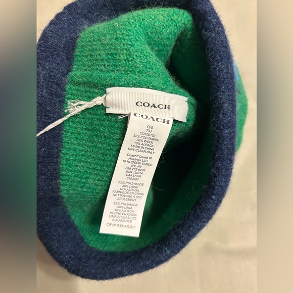 NWT Coach Ombré Pom Pom Beanie - Picture 3 of 5